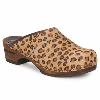 Sapatos Mulher Tamancos Sanita CAROLINE Leopardo