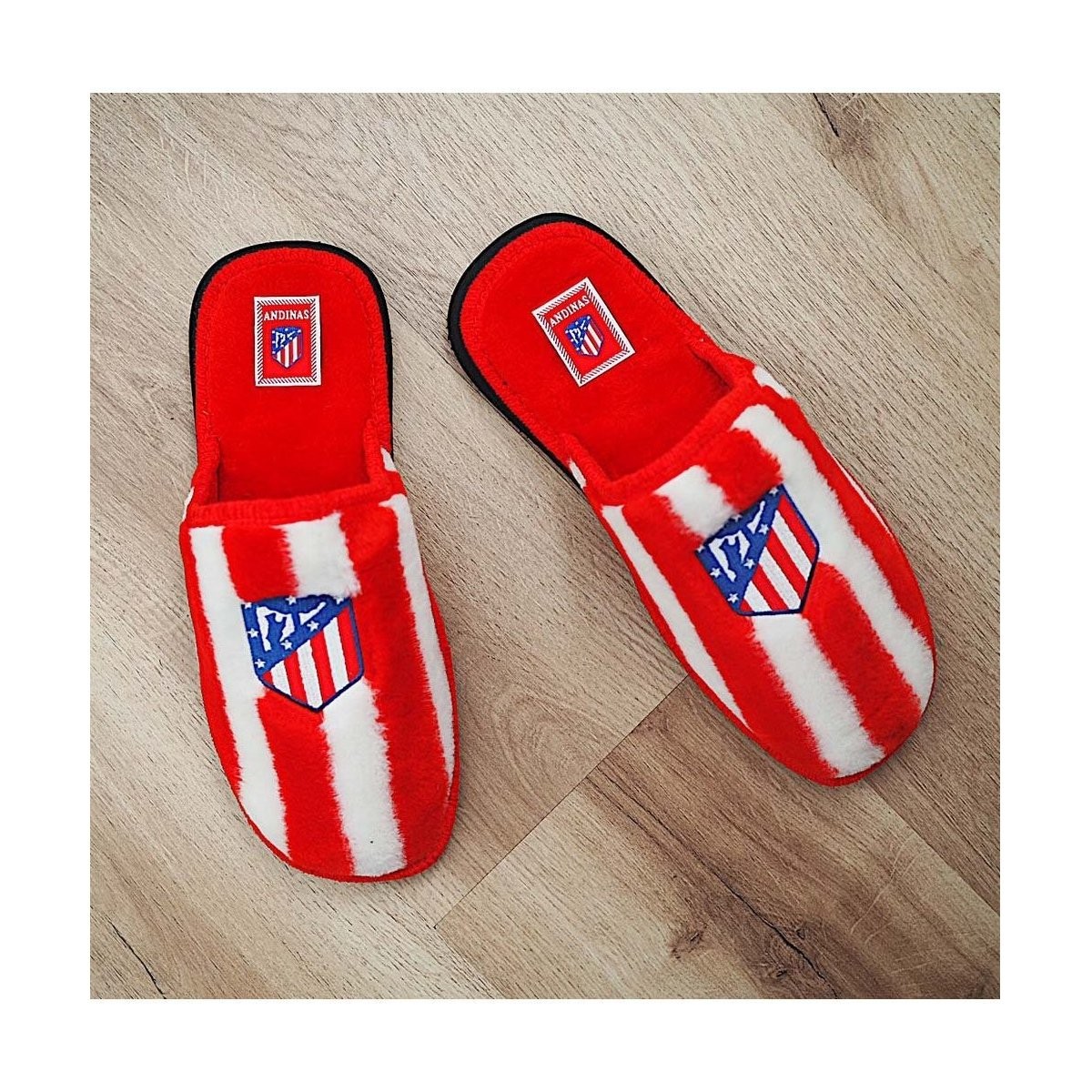 Sapatos Homem Chinelos Andinas Zapatillas Atlético De Madrid Vermelho