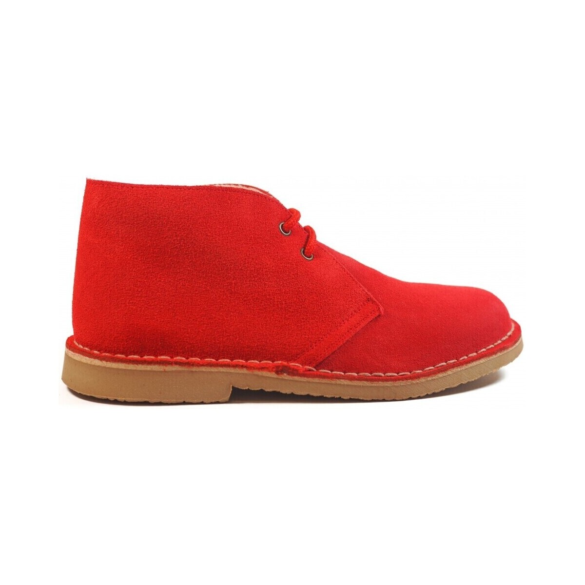 Sapatos Mulher Botins Safari Botas Pisamierdas Rojo Borreguito Vermelho