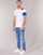 Textil Homem T-Shirt mangas curtas Le Coq Sportif ESS Tee SS N°10 M Branco / Vermelho / Azul