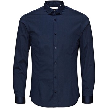 Textil Homem Camisas mangas comprida Premium By Jack&jones 12097662 Azul