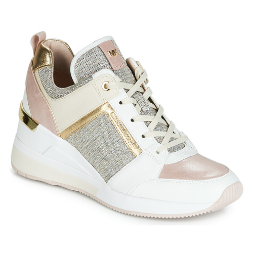 Sapatos Mulher Baixo: 1 a 2cm MICHAEL Michael Kors GEORGIE Branco / Rosa / Ouro