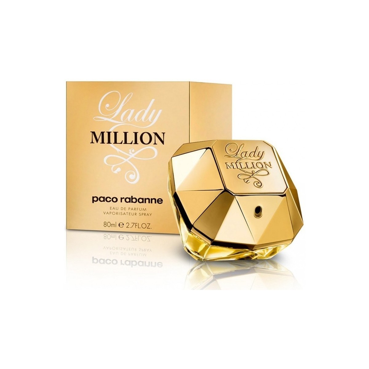 beleza Mulher Eau de parfum  Paco Rabanne Lady Million - perfume  - 80ml - vaporizador Lady Million - perfume  - 80ml - spray