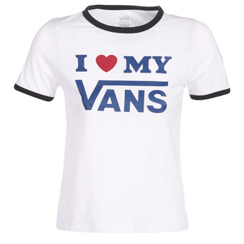 Textil Mulher T-Shirt mangas curtas Vans VANS LOVE RINGER Branco