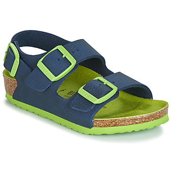 Sapatos Rapaz Sandálias Birkenstock Milano Azul / Verde