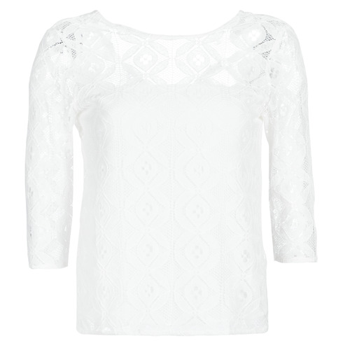 Textil Mulher TEEN gem-logo ruffled T-shirt Betty London CONSTANCE Branco