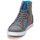 Sapatos Pufes de exterior TEN STAR HIGH CANVAS Cinza / Azul / Vermelho