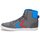 Sapatos Pufes de exterior TEN STAR HIGH CANVAS Cinza / Azul / Vermelho
