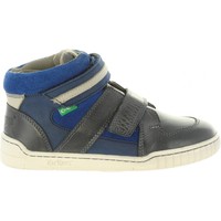 Sapatos Rapaz Sapatilhas de cano-alto Kickers 654990-30 WAZAP Azul