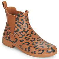 Sapatos Mulher Botas de borracha Hunter ORG REFINED CHELSEA HYBRD PRNT Leopardo