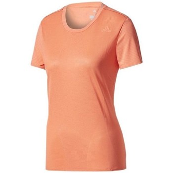Textil Mulher T-Shirt mangas curtas adidas Originals SN SS Tee W Vermelho, Cor de laranja