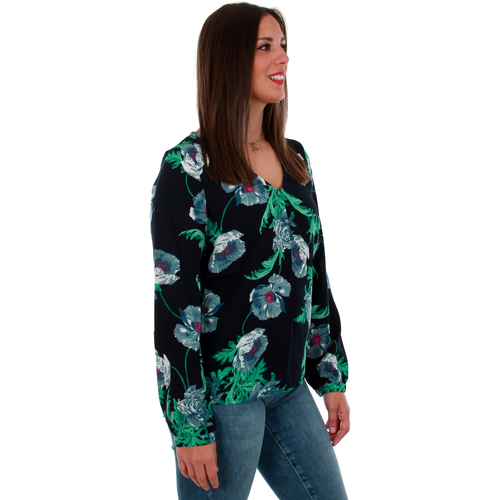 Vero Moda 10210144 VMHOLLY LS MIDI V-NECK TOP D2-1 NIGHT SKY Azul