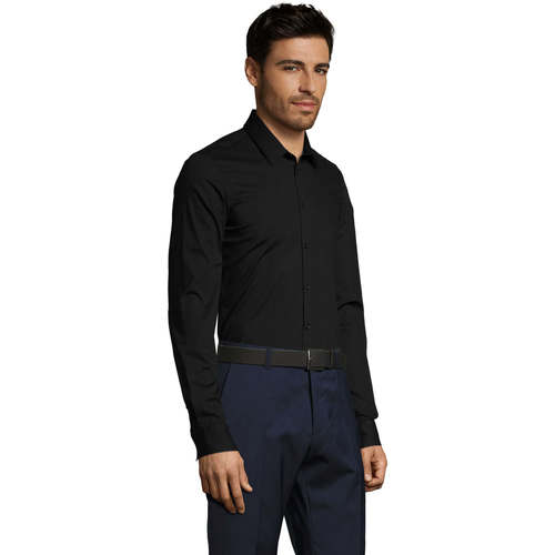Sols BLAKE MODERN MEN-CAMISA STRETCH HOMBRE MANGA LARGA Preto