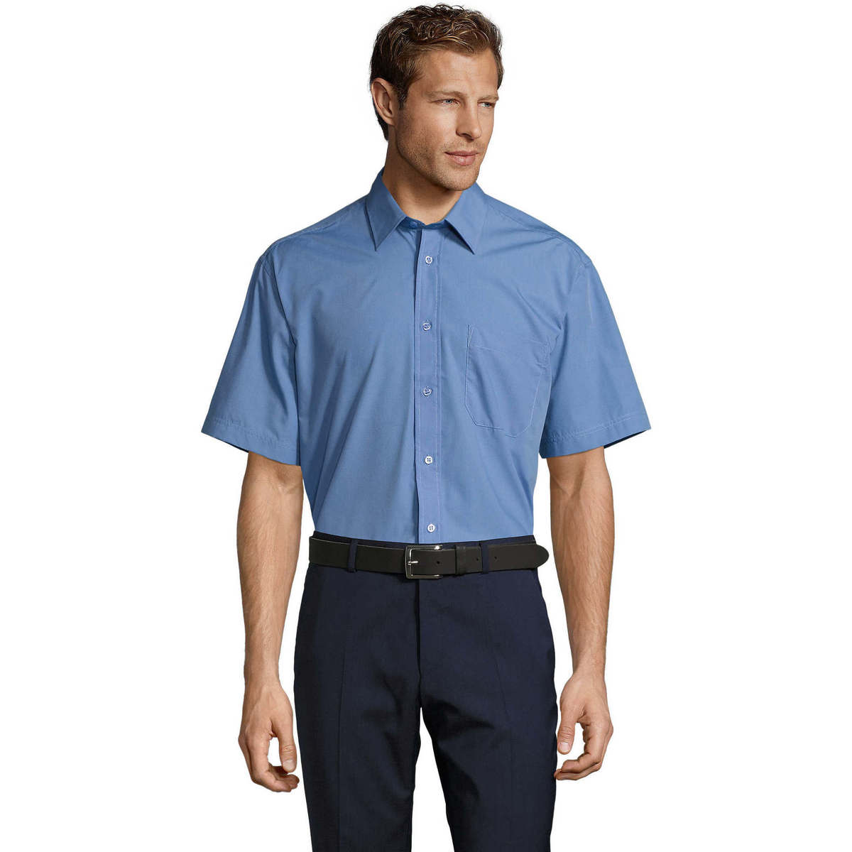 Textil Homem Camisas mangas curtas Sols BRISTOL MODERN WORK Azul