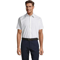 Textil Homem Camisas mangas curtas Sols BROADWAY STRECH MODERN Blanco