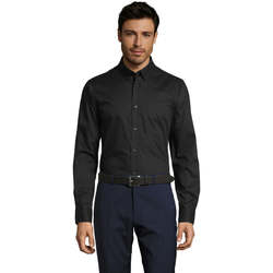 Textil Homem Camisas mangas comprida Sols BUSSINES MODERN MEN Negro