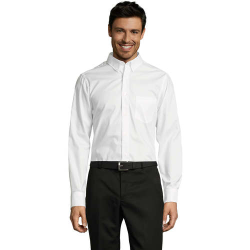Textil Homem Camisas mangas comprida Sols BUSSINES MODERN MEN Branco