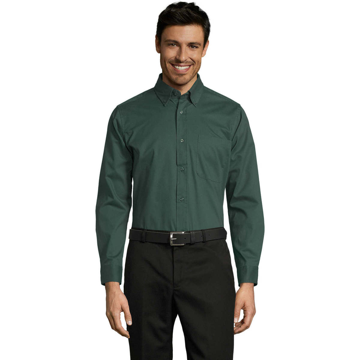 Textil Homem Camisas mangas comprida Sols BEL-AIR TWILL MEN Verde