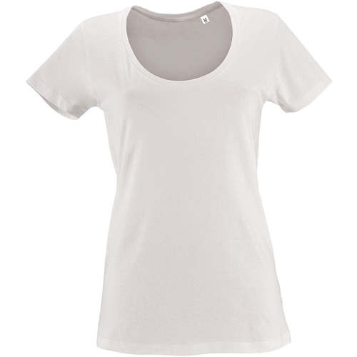 Textil Mulher T-Shirt mangas curtas Sols METROPOLITAN CITY GIRL Branco