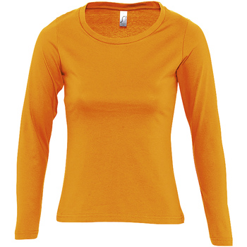 Textil Mulher T-shirt mangas compridas Sols MAJESTIC COLORS GIRL Naranja