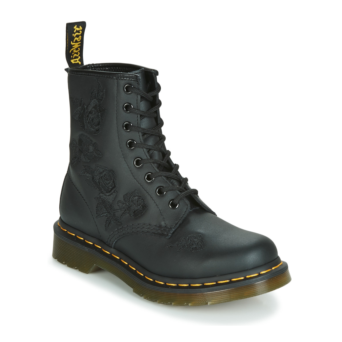 Sapatos Mulher Botas baixas Dr. Martens 1460 VONDA MONO BLACK SOFTY T Preto