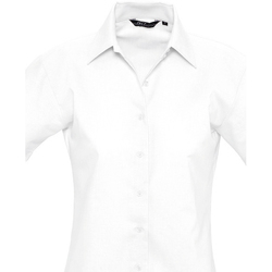Textil Mulher camisas Sols ELITE OXFORD Blanco