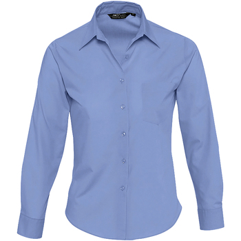 Textil Mulher camisas Sols EXECUTIVE POPELIN WORK Azul