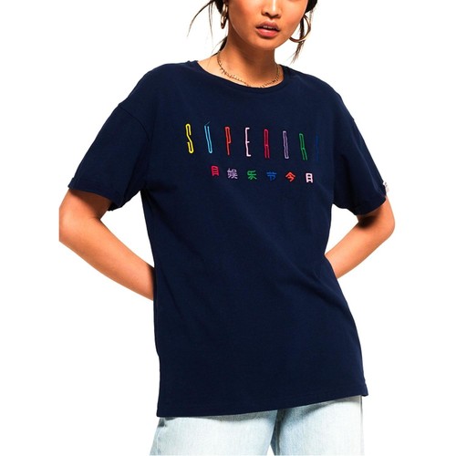 Textil Mulher T-shirts molo e Pólos Superdry  Azul