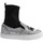 Sapatos Mulher Sapatilhas de cano-alto Chiara Ferragni CF 2094 SILVER-BLACK Prata