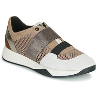Sapatos Mulher Sapatilhas Geox D SUZZIE Toupeira / Prateado