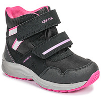 Sapatos Rapariga Botas de neve Geox J KURAY GIRL B ABX Preto / Rosa