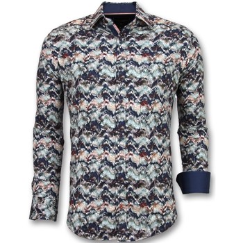 Textil Homem Camisas mangas comprida Tony Backer 90164336 Azul