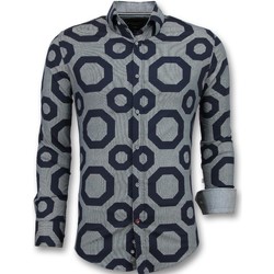 Textil Homem Camisas mangas comprida Tony Backer 90165083 Azul