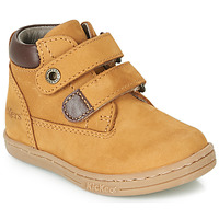 Sapatos Rapaz Sapatilhas de cano-alto Kickers TACKEASY Camel / Castanho