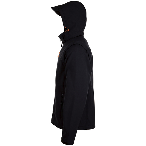 Sols TRANSFORMER-CHAQUETA SOFTSHELL-CAPUCHA-MANGAS EXTRAIBLES Preto
