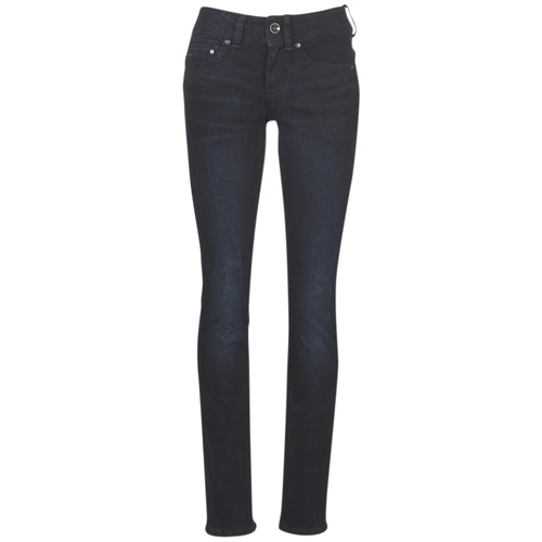 Textil Mulher Calças slim-fit Jeans G-Star Raw MIDGE MID STRAIGHT WMN Azul / Escuro