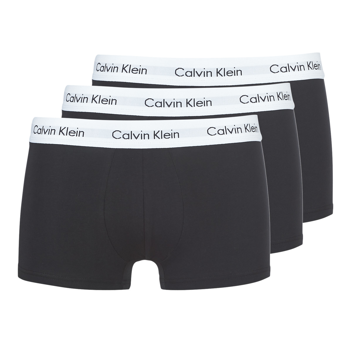 Calvin Klein Jeans COTTON STRECH LOW RISE TRUNK X 3 Preto - Entrega  gratuita