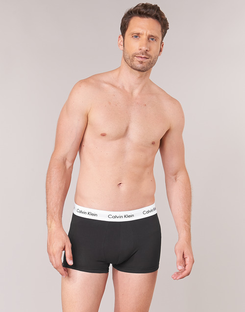 Calvin Klein Jeans COTTON STRECH LOW RISE TRUNK X 3 Preto