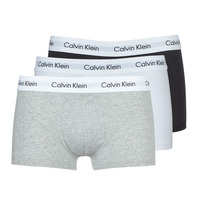 Roupa de interior Homem Boxer Calvin Klein Jeans COTTON STRECH LOW RISE TRUNK X 3 Preto / Branco / Cinza