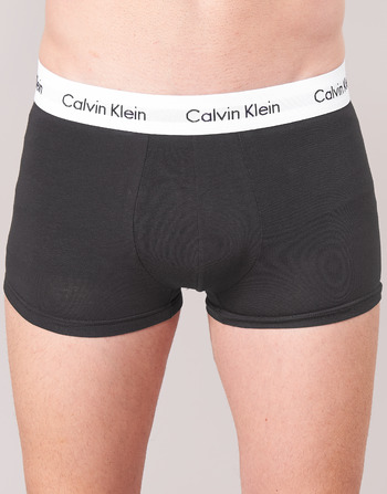 Calvin Klein Jeans COTTON STRECH LOW RISE TRUNK X 3 Preto / Branco / Cinza  - Entrega gratuita