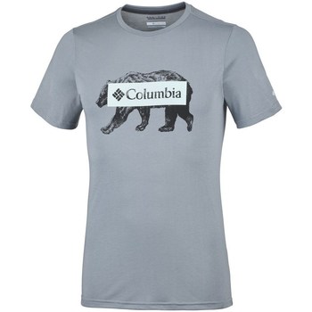 Textil Homem T-Shirt mangas curtas Columbia Box Logo Bear Cinza