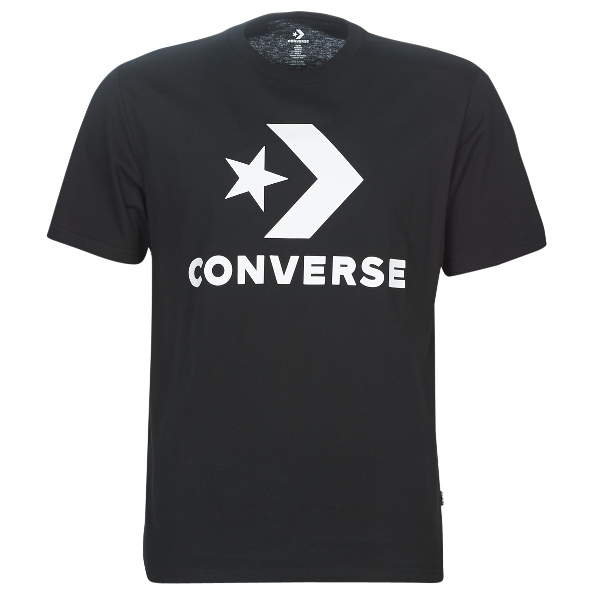 Textil Homem T-Shirt mangas curtas Converse STAR CHEVRON Preto