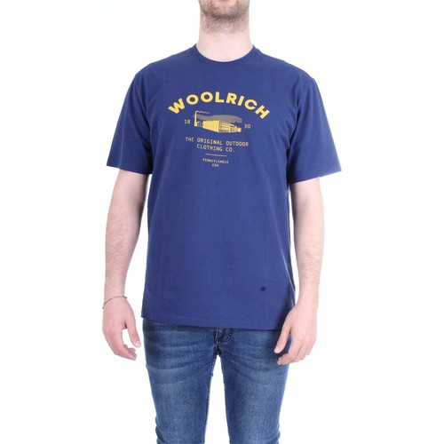 Textil Homem T-Shirt mangas curtas Woolrich WOTEE1158 Azul