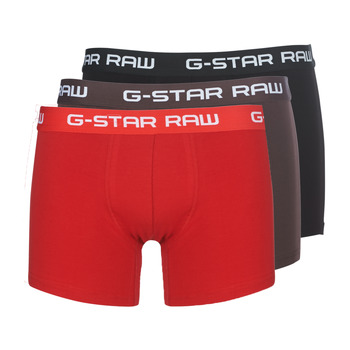 Roupa de interior Homem Boxer G-Star Raw CLASSIC TRUNK CLR 3 PACK Preto / Vermelho / Castanho