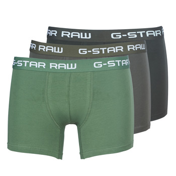 Roupa de interior Homem Boxer G-Star Raw CLASSIC TRUNK CLR 3 PACK Preto / Verde