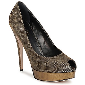 Sapatos Mulher Escarpim Sebastian TESS Cinza / Dourado