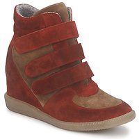 Sapatos Mulher Sapatilhas de cano-alto Meline IMTEK BIS Castanho / Vermelho