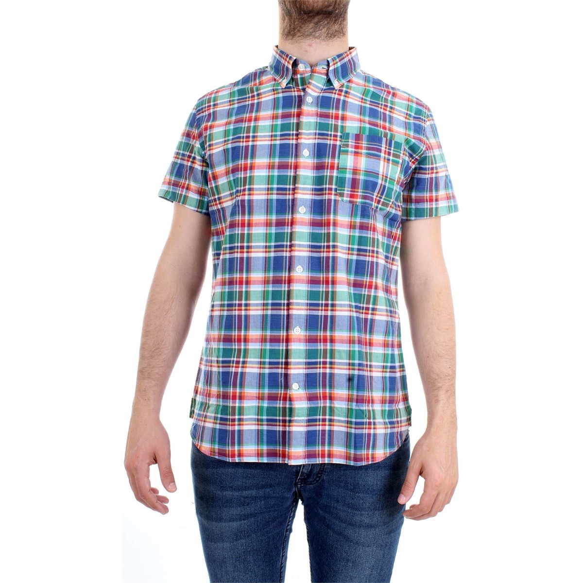 Textil Homem Camisas mangas curtas Woolrich WOCAM0698 Multicolor