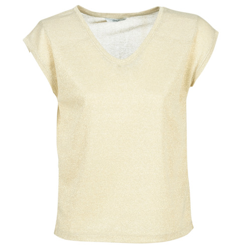 Textil Mulher T-shirt mangas compridas Only ONLSILVERY Ouro