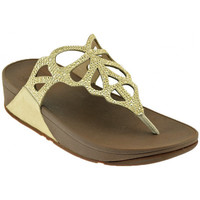 Sapatos Mulher Sapatilhas FitFlop BUMBLE CRYSTAL TOE POST Ouro